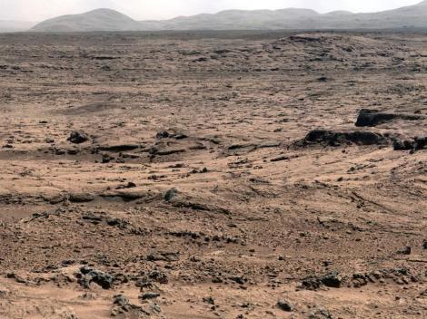 Rocknest, where Curiosity scooped its soil sample. Photo: NASA.